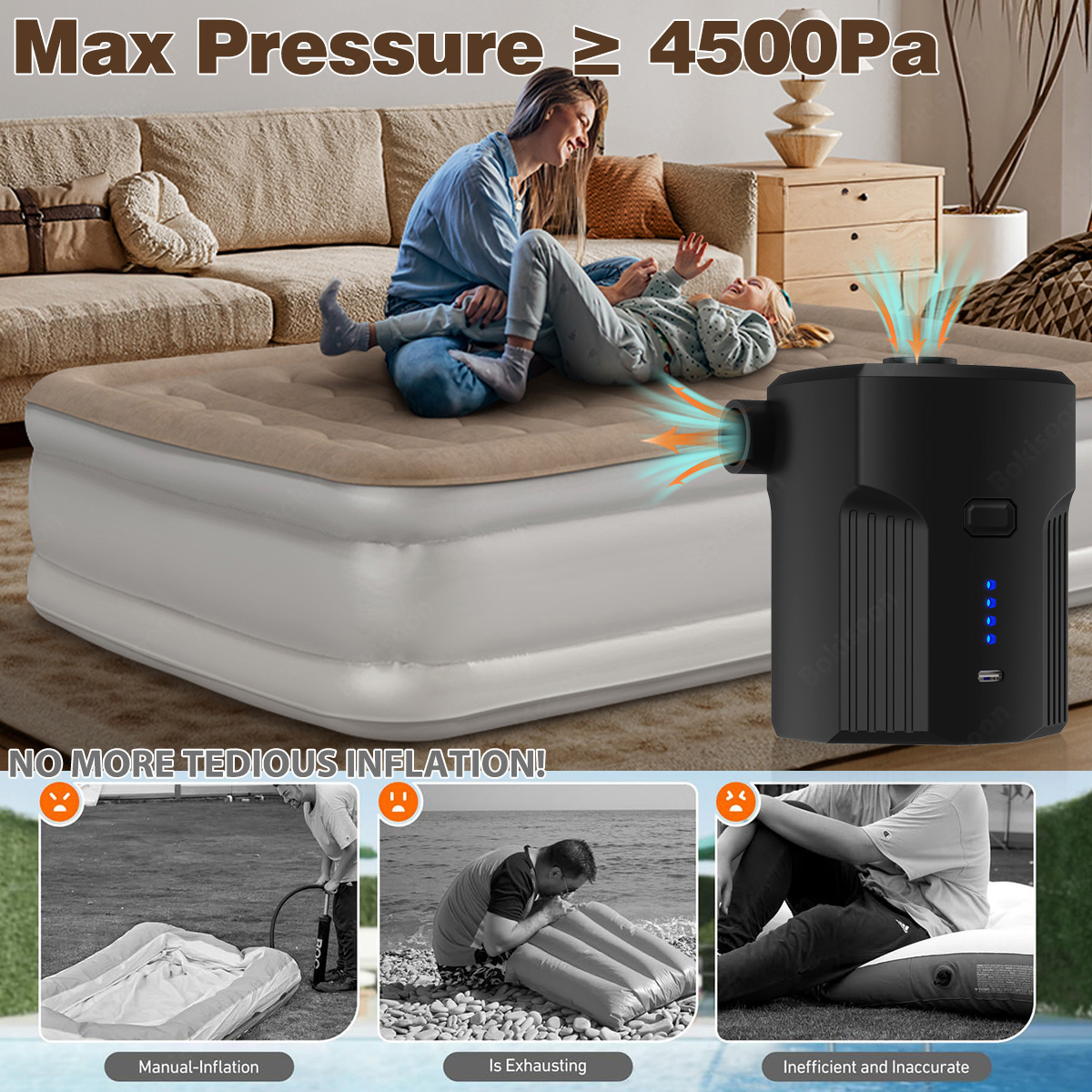 Portable Electric Air Pump for - огляд і ціна Outdoor Camping Floor Mat