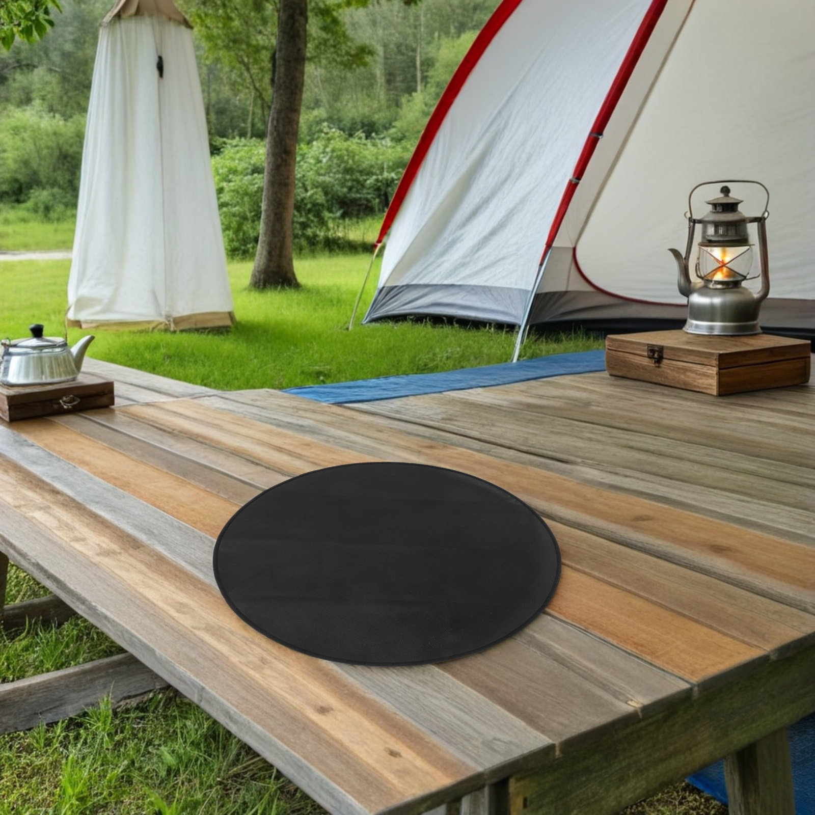 Round Fireproof Bbq Mat Heat R - огляд і ціна Outdoor Camping Grill