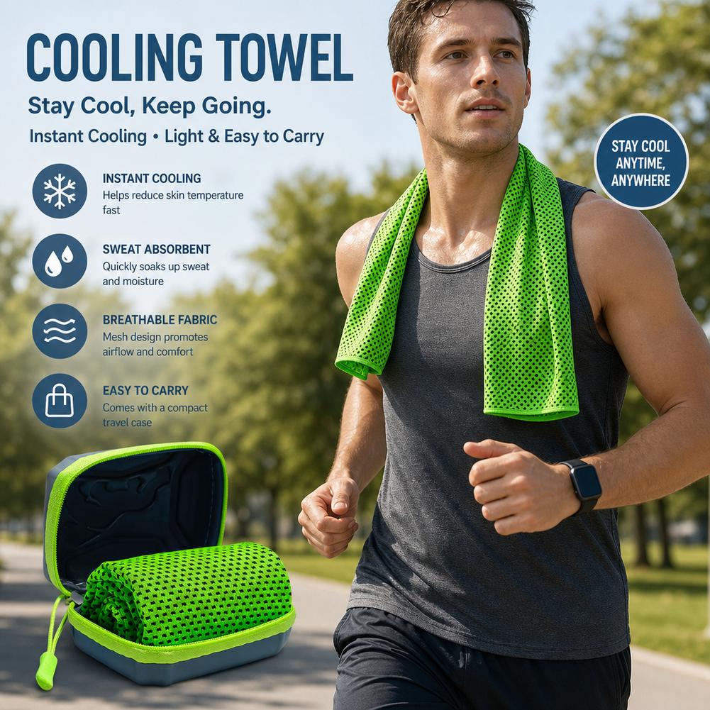 1Pcs Sports Cooling Towel with - огляд і ціна Camp Towel Microfiber