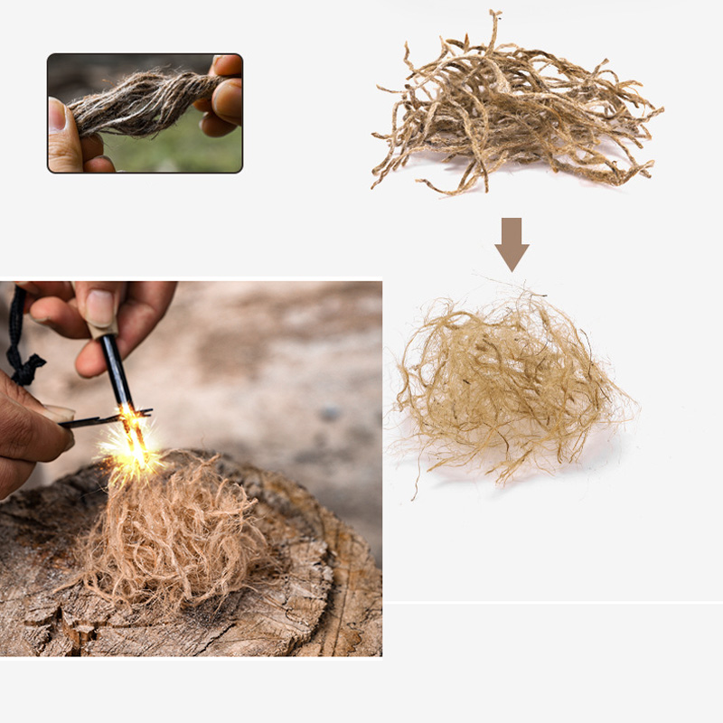 Outdoor Mini Wax Hemp Rope Por - огляд і ціна Outdoor Camping Fireplace