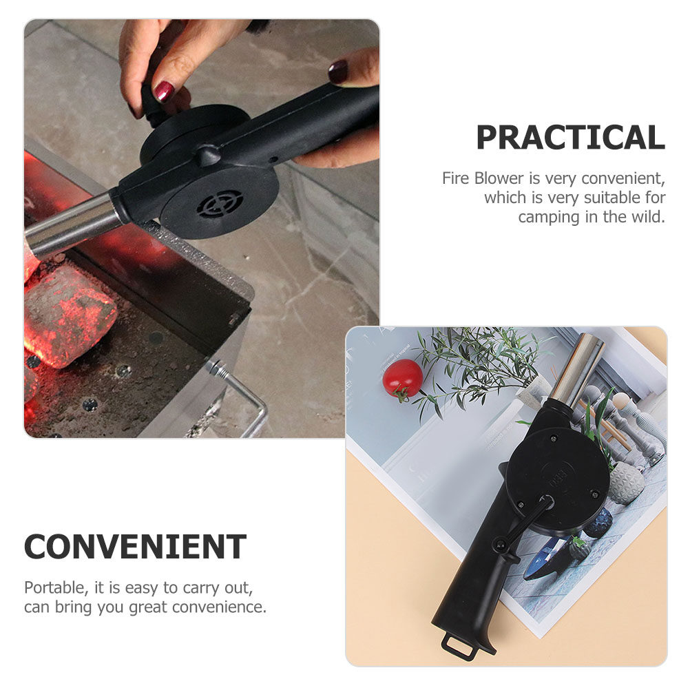 4Pcs Hand Crank Barbecue Fan B - огляд і ціна Outdoor Camping Fireplace