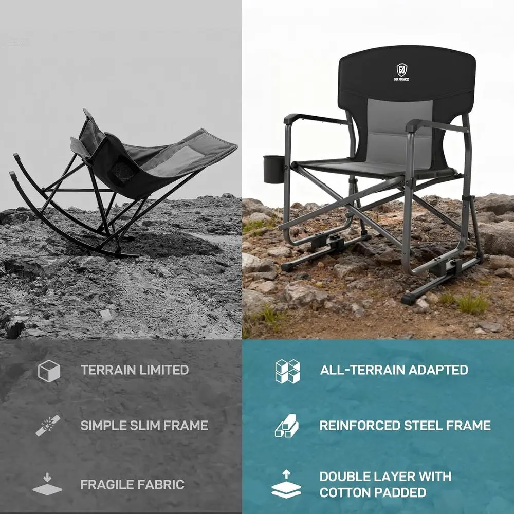 Durable Black Camping Rocker C - огляд і ціна Outdoor Camping Rocker